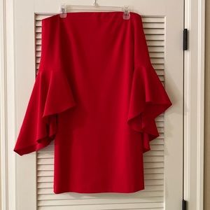 Vince Camuto red dress with long sleeve!
